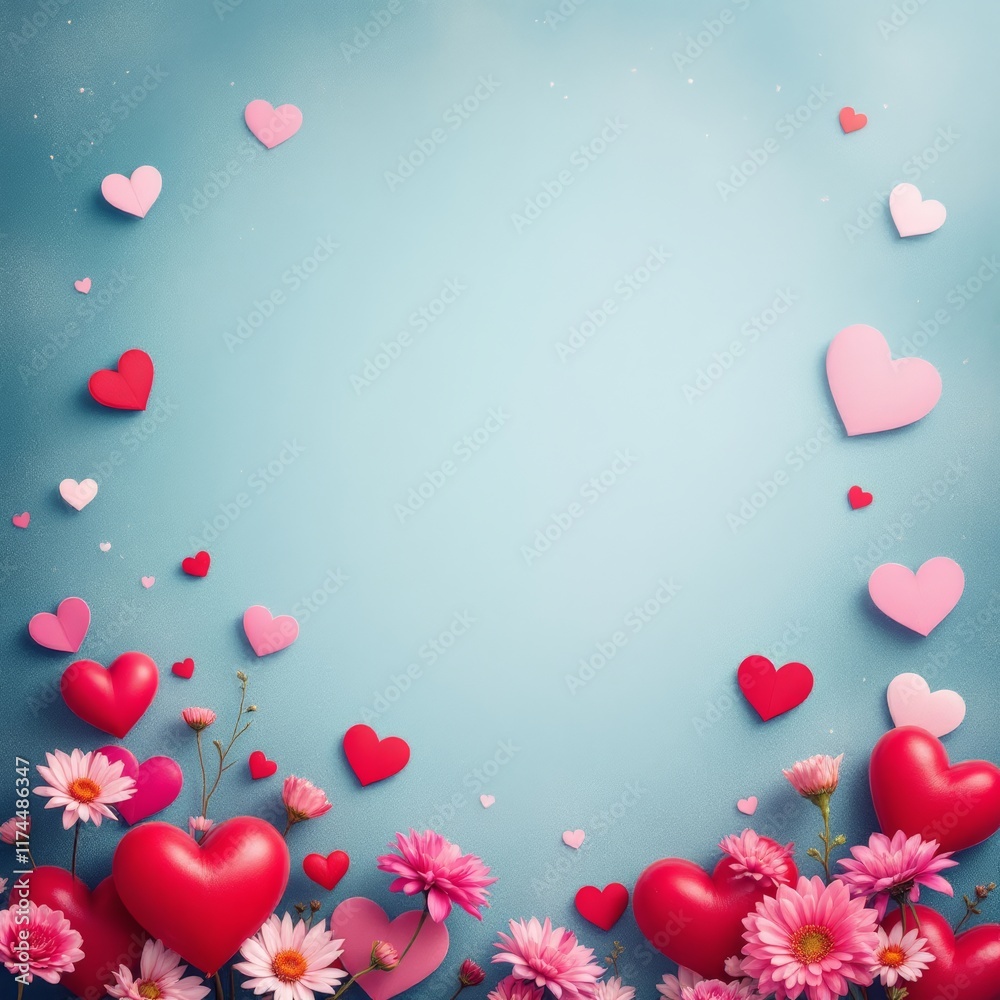 valentine background with hearts