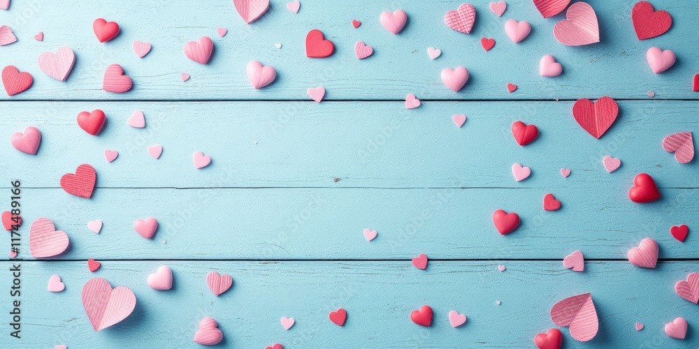 pink background with hearts