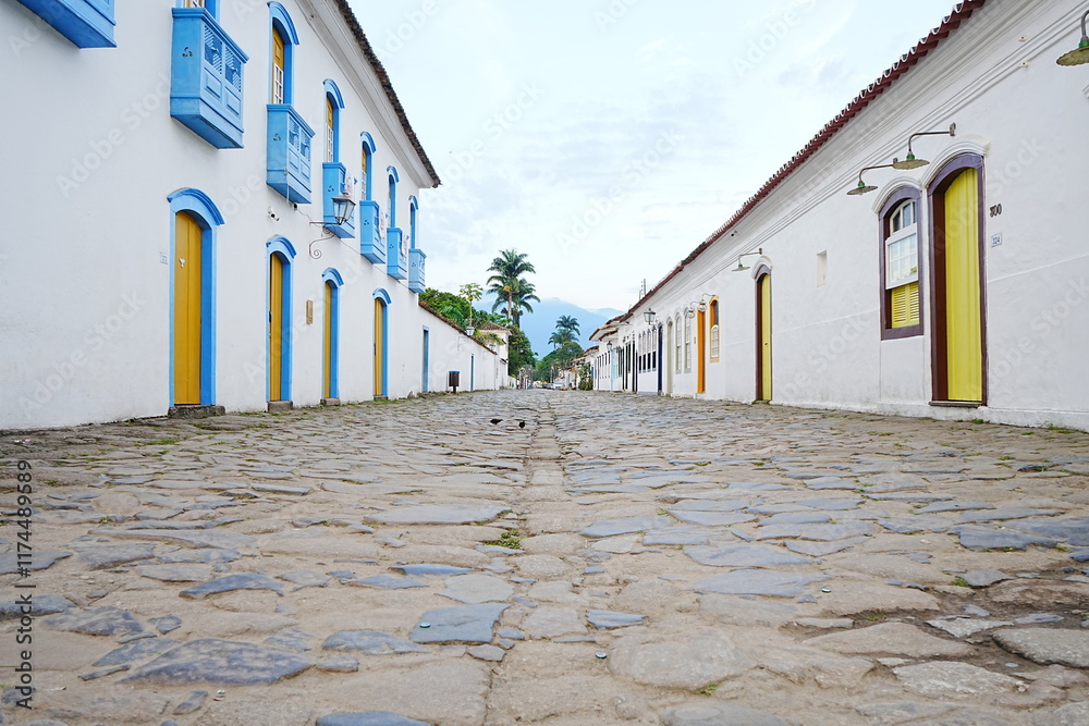 Portuguese Colonial Architecture In Paraty, Rio de Janeiro, Brazil - ブラジル リオデジャネイロ パラチーの街並み