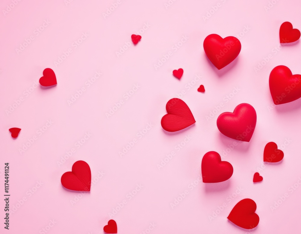 red hearts background