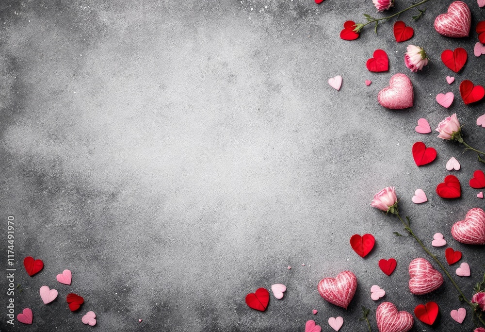 red hearts background