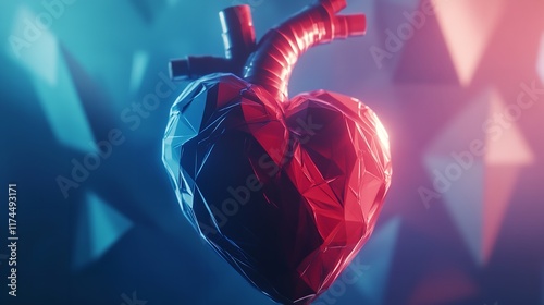 Abstract Polygonal Heart Created with Generative AI in 8K Realism.

 photo