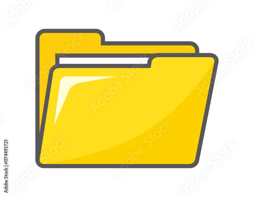 フォルダのベクターイラスト　　書類ファイルアイコン
