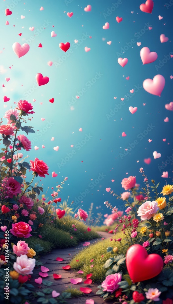 heart and petals