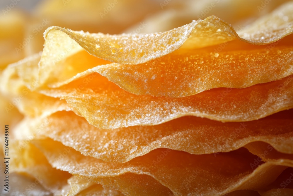 Dried orange slices with vibrant translucent textures Dried orange slices with vibrant translucent textures