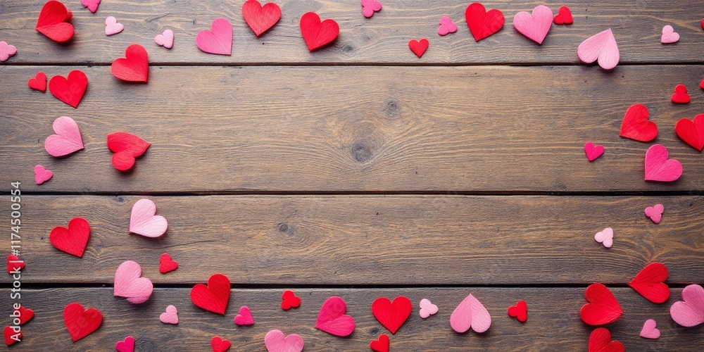 pink flowers on wooden background