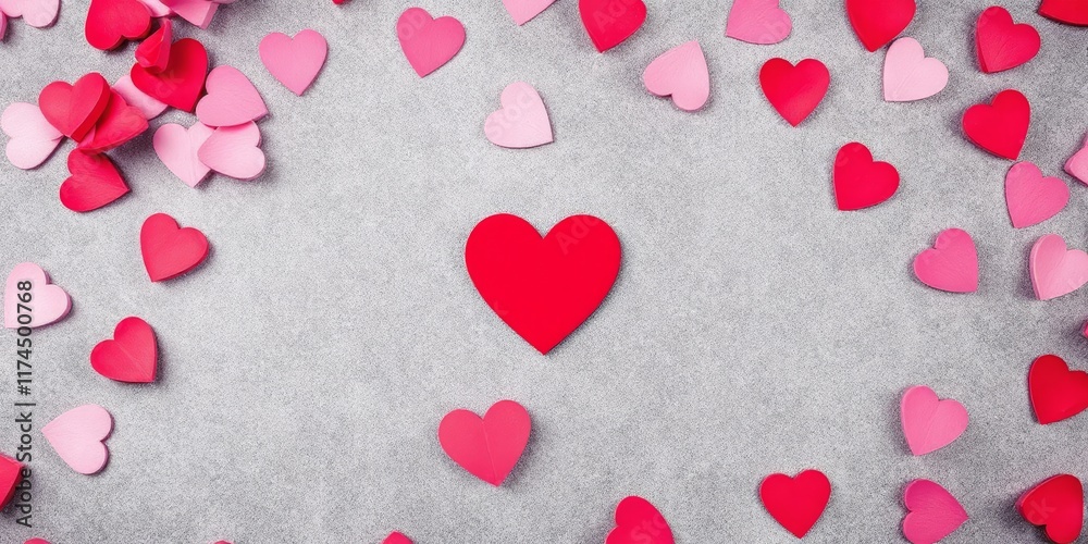 Obraz premium red hearts background