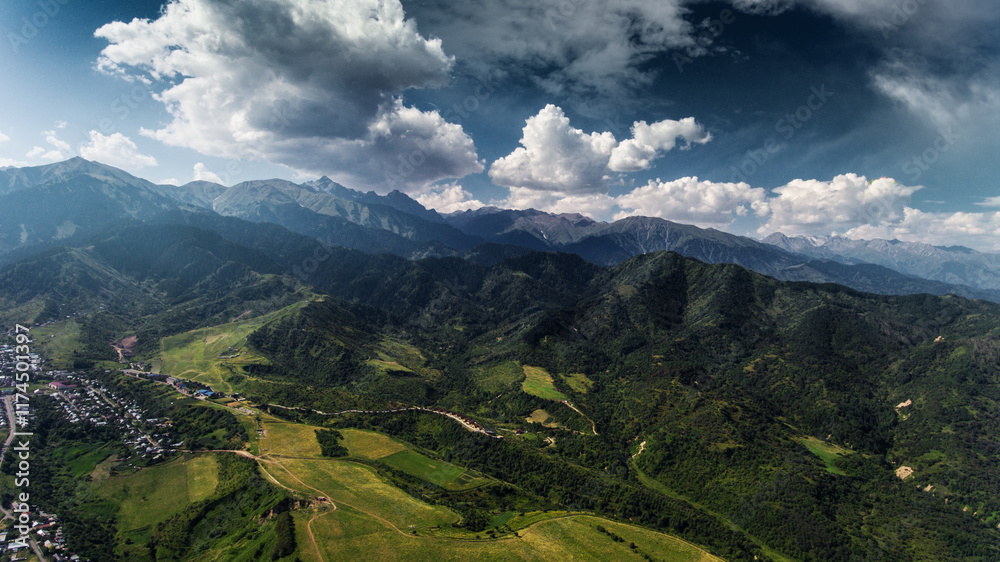 Obraz premium Mountains aerial landscape