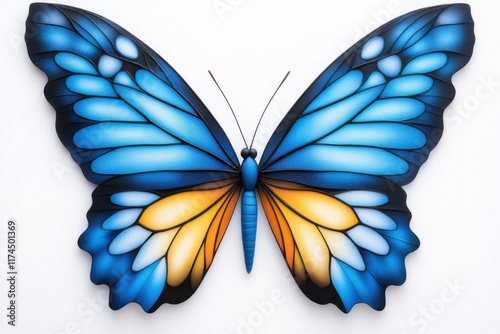 Vibrant butterfly wing patterns closeup nature exploration macro photography colorful environment artistic concept