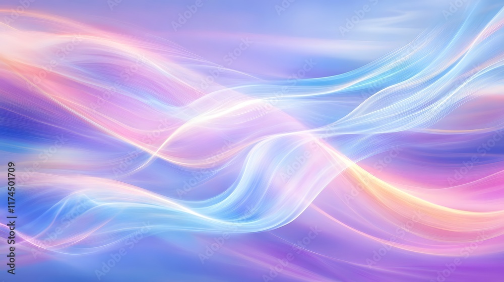 Fototapeta premium Abstract Waves Flow Gently, Soft Hues Dance