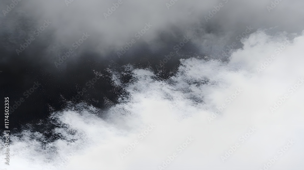 Abstract Cloudscape: Gray, White, Dramatic Abstract Cloudscape: Gray, White, Dramatic
