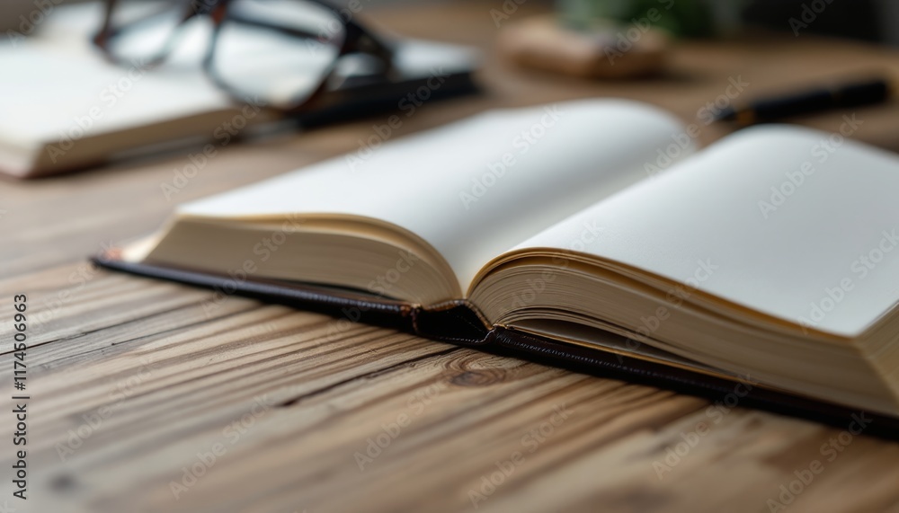 old book and glasses
