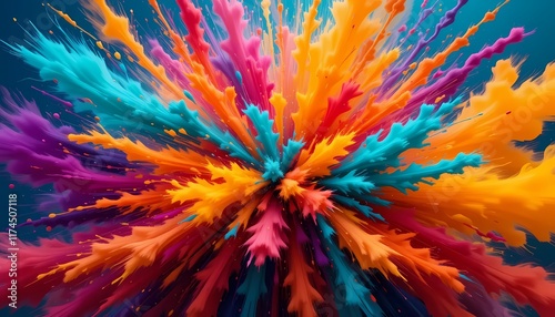Wallpaper Mural Vibrant Color Explosion: A Dynamic Burst of Hues Torontodigital.ca
