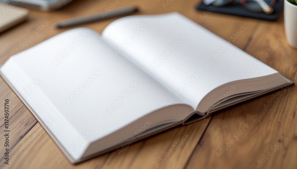 open book on wooden background
