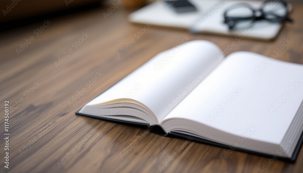 open book on table