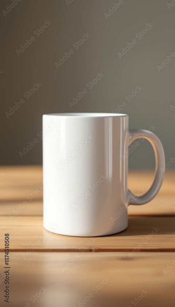 white cup on wooden table