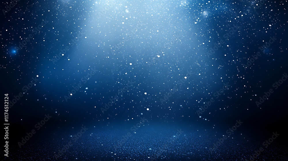 Obraz premium Noise texture background in gradient shades of deep royal blue and silver gray.