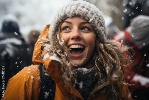 Immerse yourself in exhilarating embrace of a swirling snowstorm, as you witness raw power of nature up close and personal, feeling rush of adrenaline as you become one with compact avalanche photo