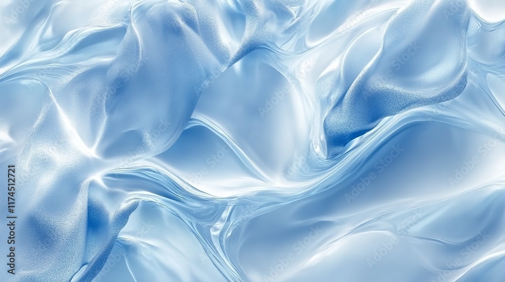 Obraz premium Abstract Blue and White Texture with Fluid Marble Design