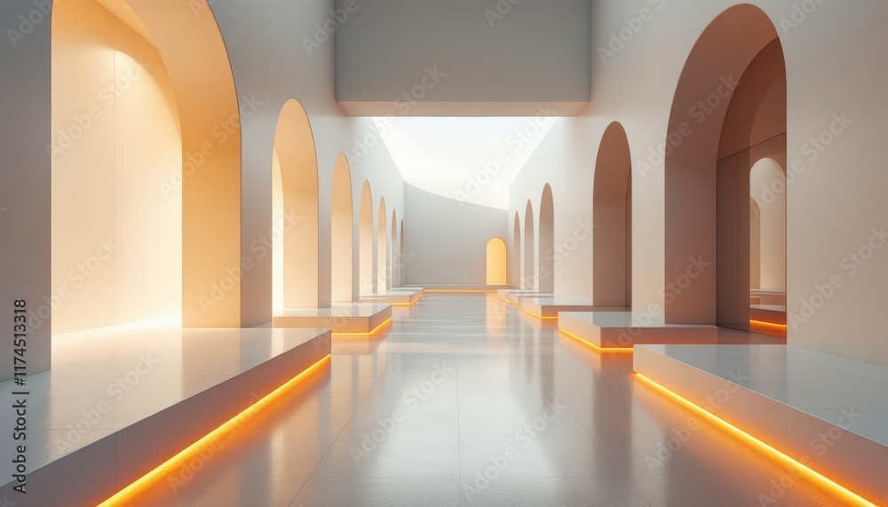 corridor with arches