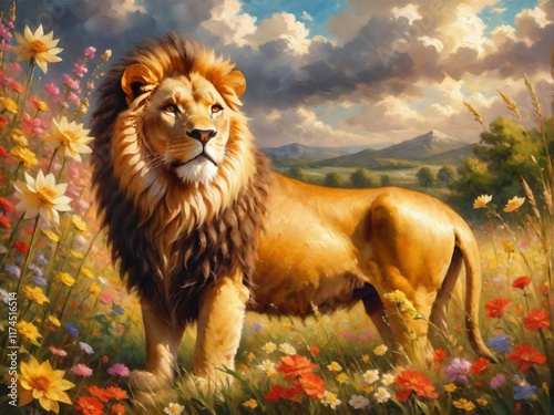 lion in the wild