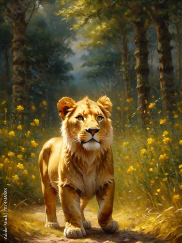 a lion cub
