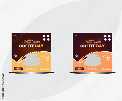 International Coffee Day vector design for international Coffee Day celebration. Suitable for flat design graphic for social media, flyer design, flat illustration, banner, template, poster