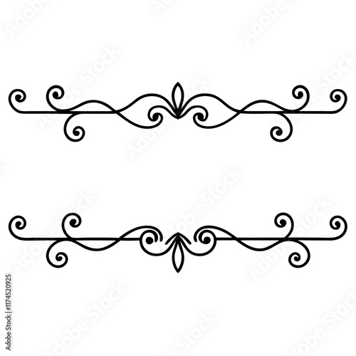 Elegant Vintage Dividers: Ornate Swirls and Calligraphic Borders