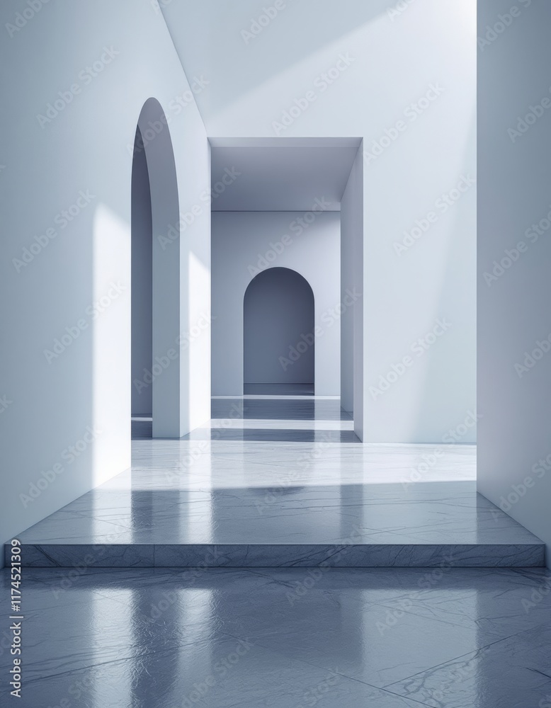 Fototapeta premium empty room with windows