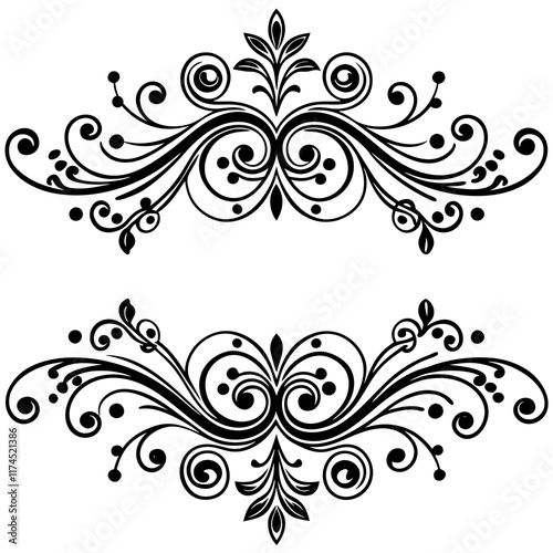 Elegant Vintage Dividers: Ornate Swirls and Calligraphic Borders