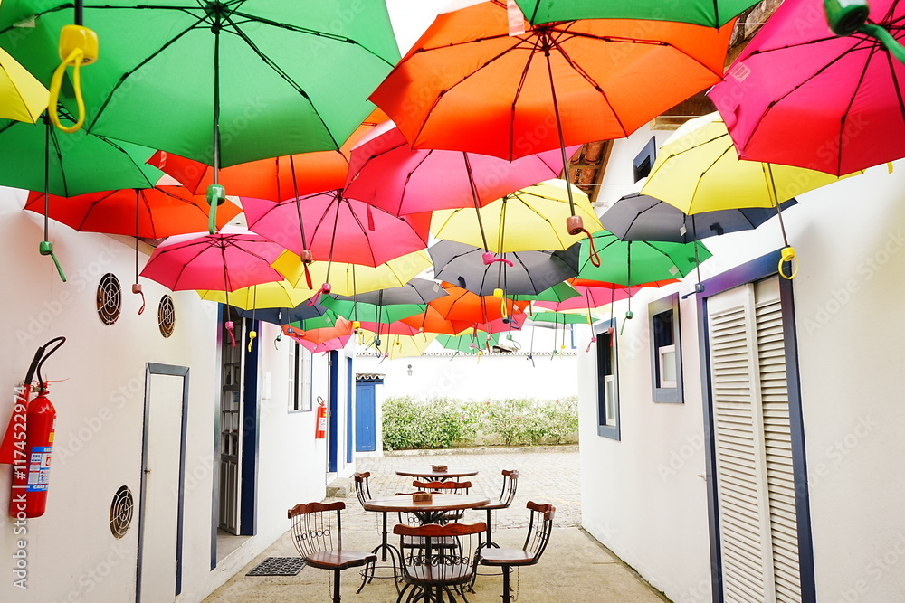 Umbrella Sky in Paraty, Rio de Janeiro, Brazil - ブラジル リオデジャネイロ アンブレラスカイ