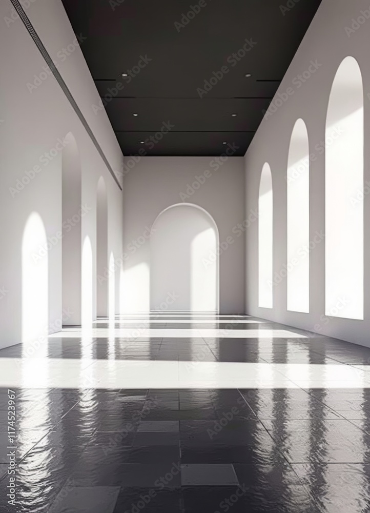 corridor with columns