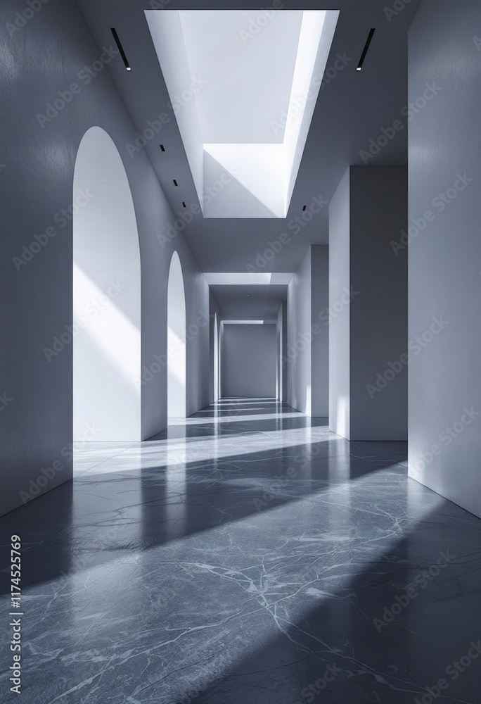 empty corridor in building