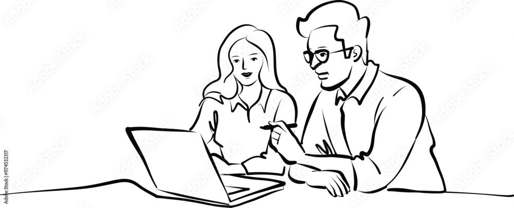 laptop, computer, couple, woman, people, internet, family, technology, home, business, together, senior, two, office, smiling, line, education, work, sitting, pc, office, smile, looking, working, pers