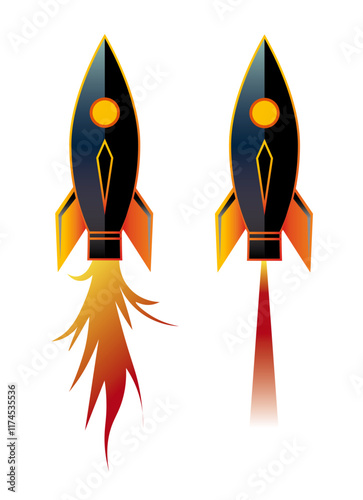 方向性を示すロケットマーク