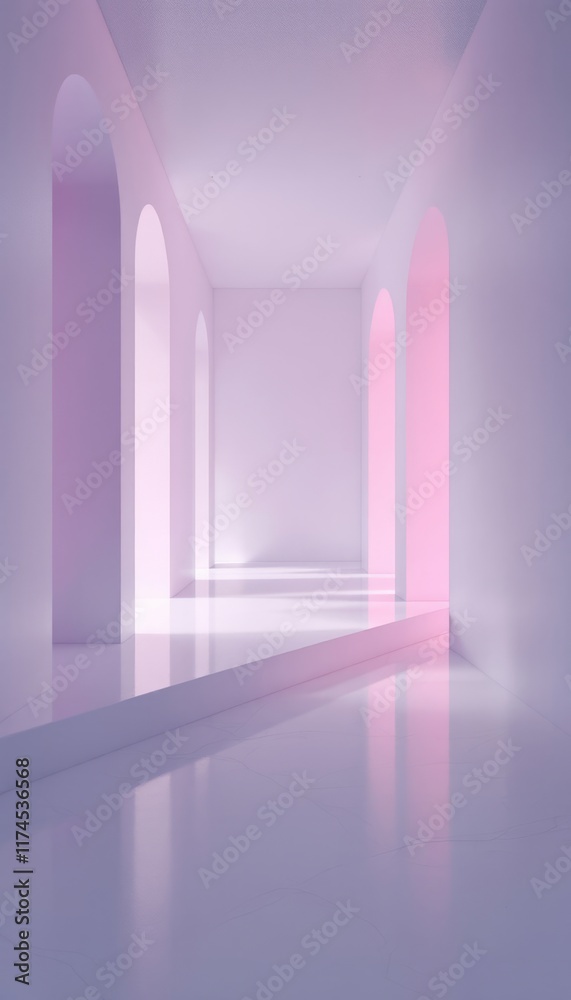 3d render of a hall