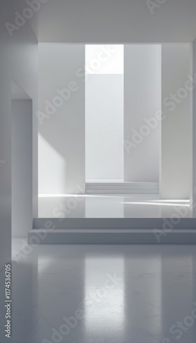 Wallpaper Mural empty white shelf Torontodigital.ca