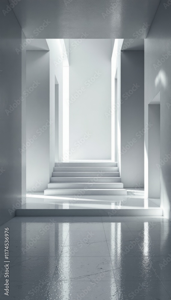 3d render of a corridor