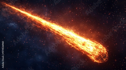 A Real Comet Meteor falling into the earth 