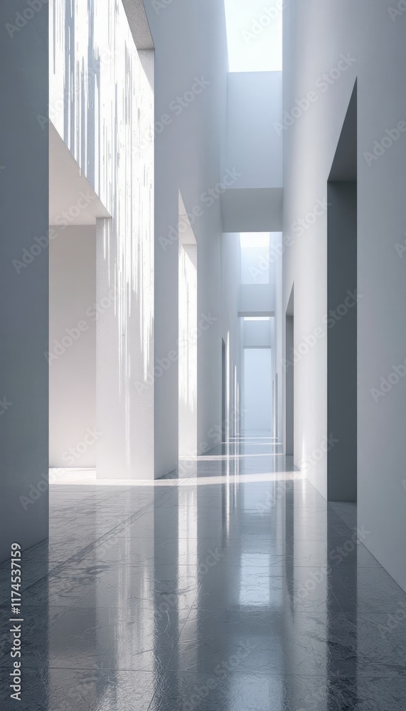 Fototapeta premium empty room with windows