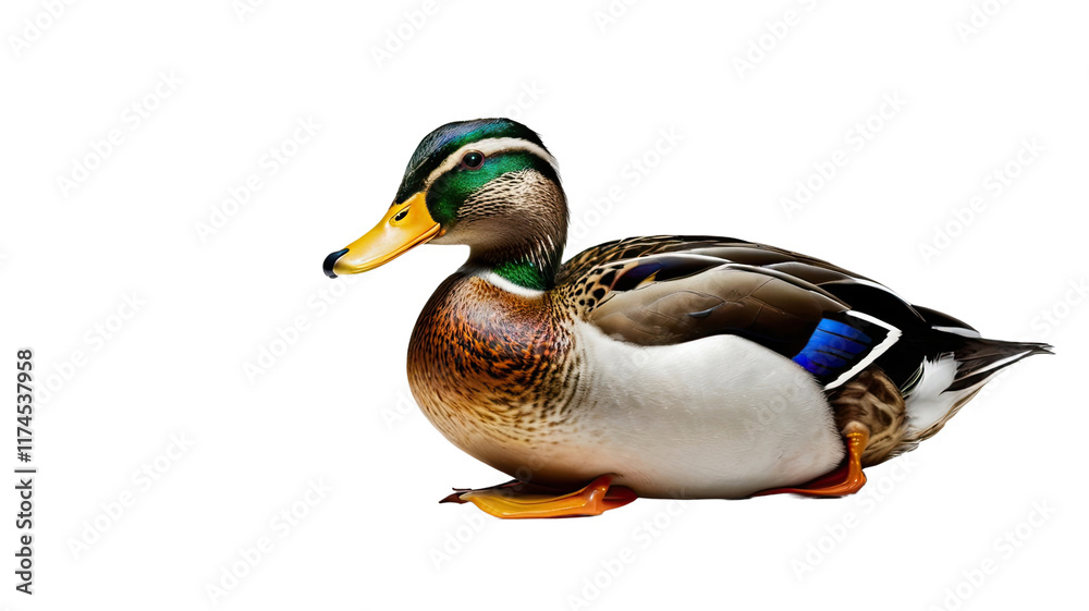 Obraz premium Duck isolated on white background