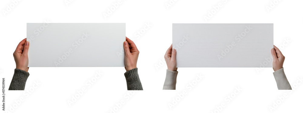 Hands Holding Blank White Boards for Text or s, Isolated on White Background, Perfect for Presentations, Advertisements, or Product Mockups Hands Holding Blank White Boards for Text or s, Isolated on White Background, Perfect for Presentations, Advertisements, or Product Mockups