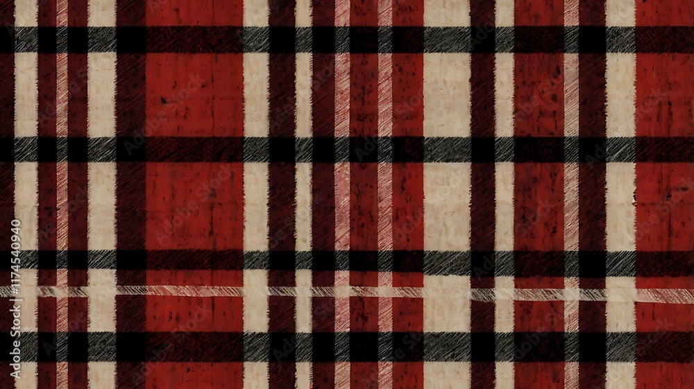 rustic plaid pattern in red and black rustic plaid pattern in red and black