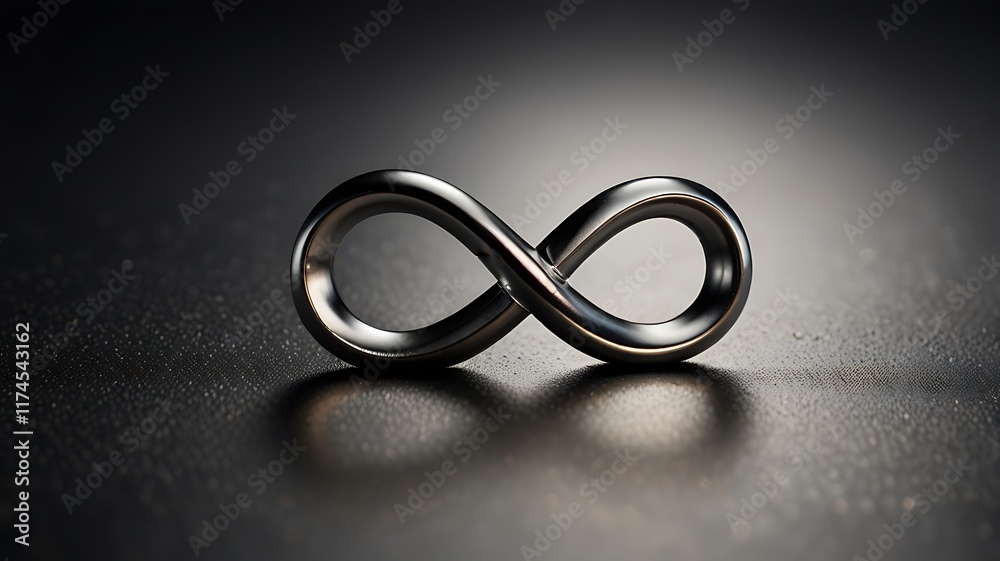 minimalist infinity symbol with metallic shine minimalist infinity symbol with metallic shine