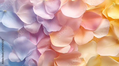 パステル調の花びらテクスチャ背景 Pastel Petal Texture Background｜Generative AI