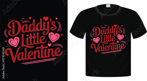 Valentine's Day Typography T-Shirt Design, Ready for Print
