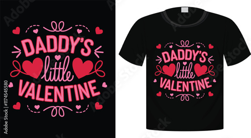 Valentine's Day Typography T-Shirt Design, Ready for Print