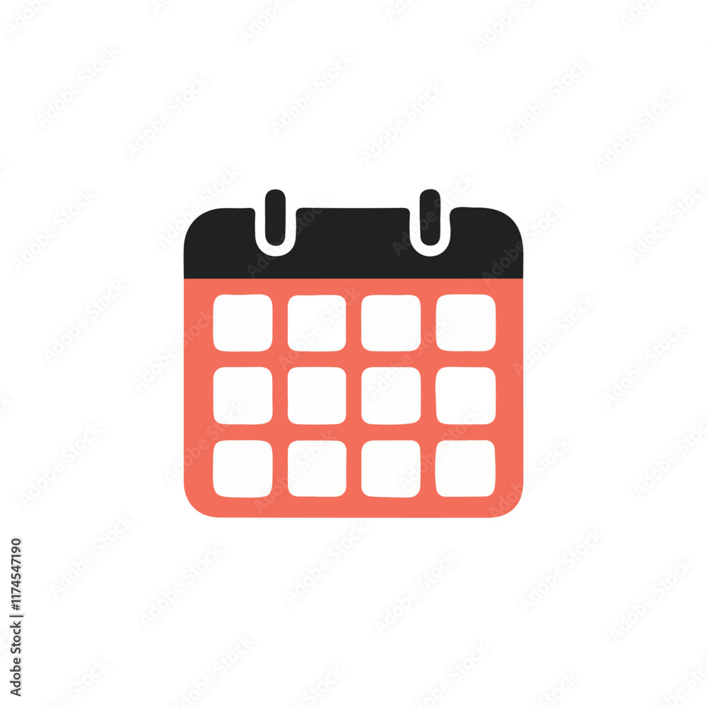 Calendar icon design on white background Calendar icon design on white background