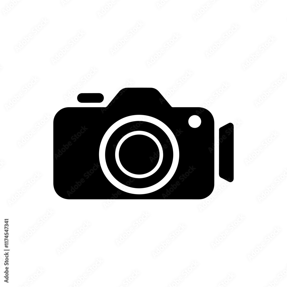 Camera icon design on white background Camera icon design on white background
