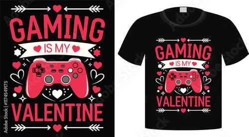 Valentine's Day Typography T-Shirt Design, Ready for Print